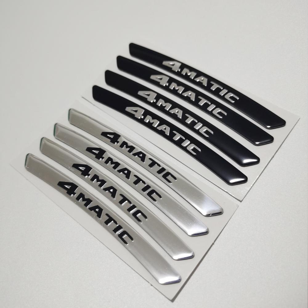 For AMG wheel eyebrow sticker 4 Uds Brabus cube sticker AMG tire embellishment for Mercedes Benz Brabus 4MATIC W212 W205 W463 A/B/C/E/S/G