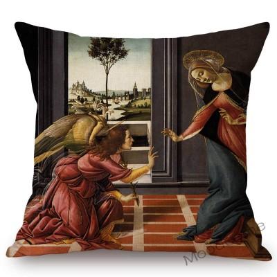 Sandro Botticelli Florence Art Birth Of Venus World Famous Oil Painting Decorative Pillow Case Cotton Linen Sofa Cushion Cover