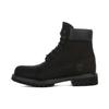 Leather Durable Shock Absorbing Mid-Calf Outdoor Boots Men Boots Black TB010073