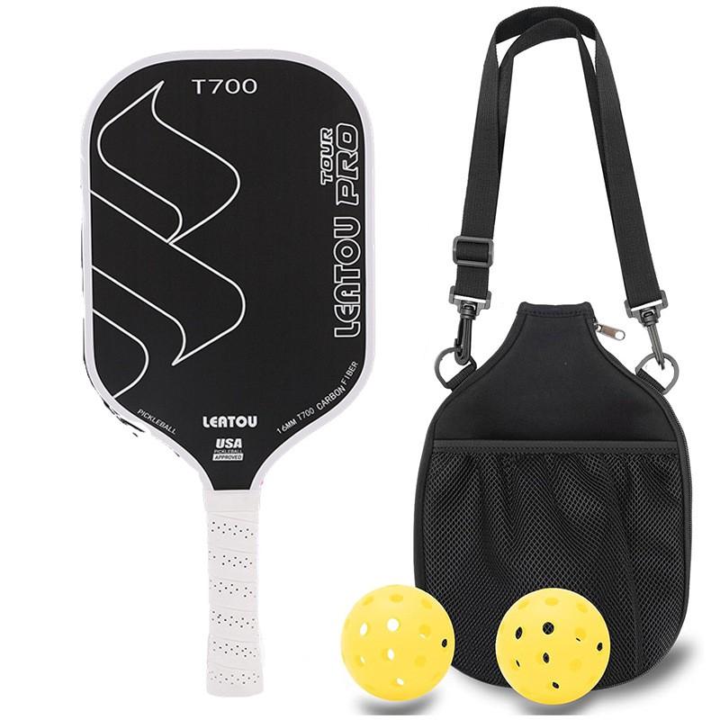 Pickleball Paddle T700 Carbon Fiber Matte Finish Quiet Performance Set Coaching Tournament Play