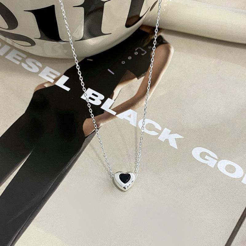 Персонализированное ожерелье Love с цветным камнем для женщин в стиле Inn, милый, крутой, универсальный, модный, цепочка для воротника