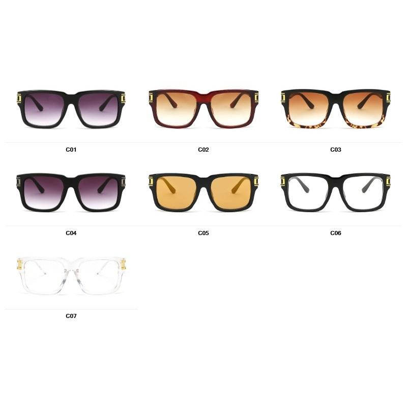 Роскошные Классические Мужские Солнцезащитные Очки Квадратные Дизайнерские Мужские Модные Солнцезащитные Очки Ретро Винтажные Брендовые Солнцезащитные Очки