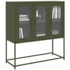VidaXL Olive Green Buffet 100.5x39x107 Cm Cold-Rolled Steel, Storage Cabinet, Kitchen Storage Cabinet, Furniture 853408