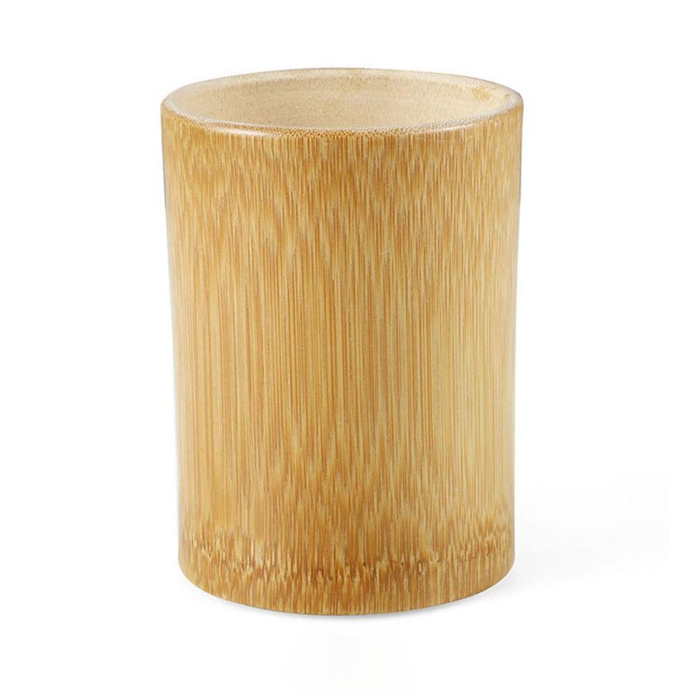 With Drainage Wood Bamboo Kid's Room Toothbrush Cup For Home Bathroom Storage Cup Toothbrush Holder