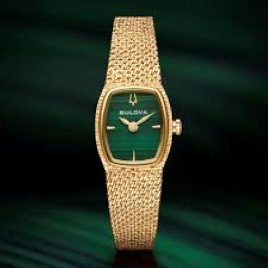 BULOVA Классические женские часы Goddess of Time с зеленым циферблатом 97L184
