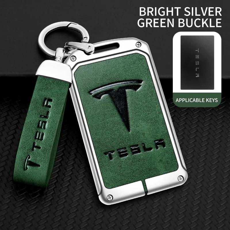 bjzqr4 Zinc Alloy Car Smart NFC Card Key Case Cover Protector Holder Shell For Tesla Model 3 Model S Model X Model Y Auto Accessories