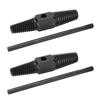 2 Set Screw Extractor DoubleEnd Fine Tooth Thread Bolt Remover for G12in G34in Water Pipe
