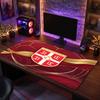 X2528==Serbia Crest Mouse Pad, Extended Non Slip Rubber Desk Mat for Gaming Office Laptop Fan Gift