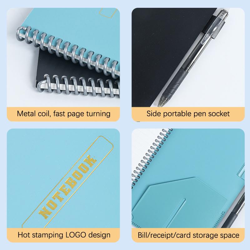 Блокнот-доска А5 многоразового использования с бесплатным маркером для доски и салфеткой для стирания, еженедельник, портативные блокноты