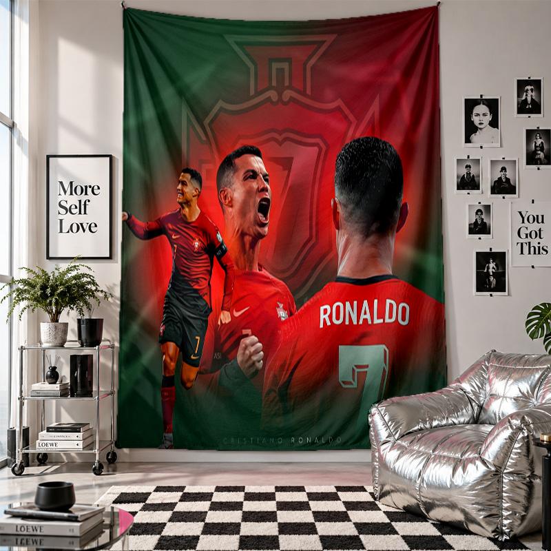Cristiano Ronaldo Wall Tapestry Home Decor Wall Hanging Cloth for Bedroom Living Room Background