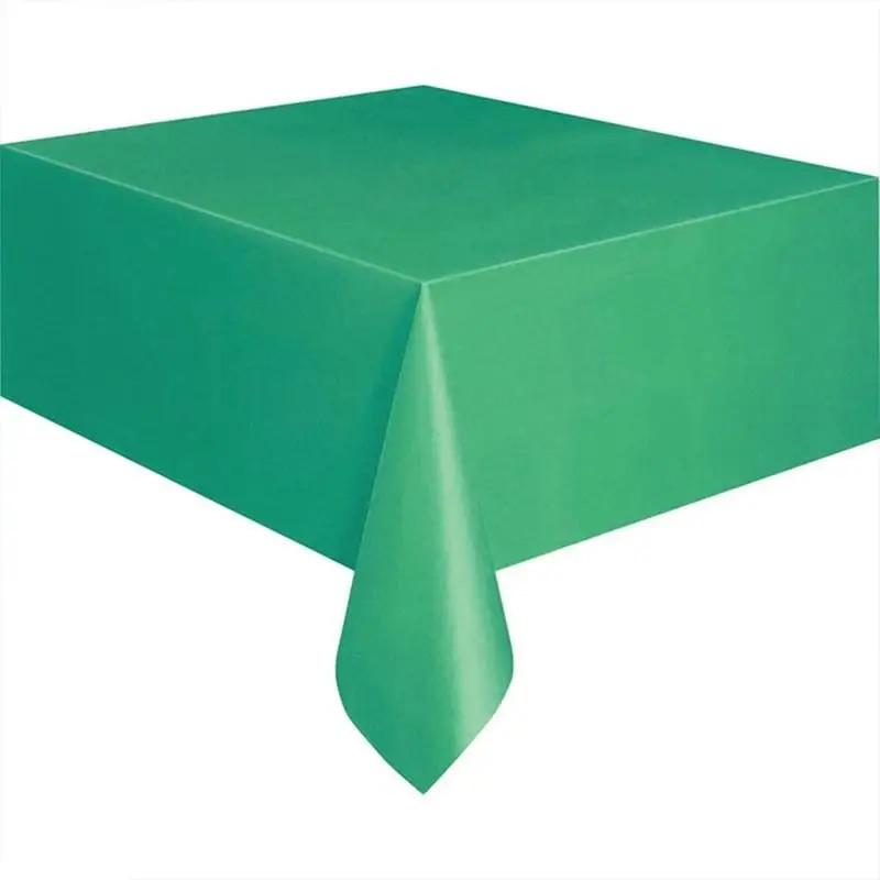 1pc 137*183cm Plastic Disposable Table Cover Rectangle Party Tablecloth Waterproof for Birthday Wedding Christmas New Year Event