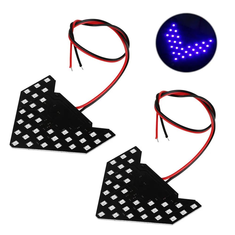 2 шт. Универсальные автомобильные ультратонкие последовательно мигающие 33-SMD-2835 автоматические светодиодные стрелки для боковых зеркал светодиодные указатели поворота автомобильные фары