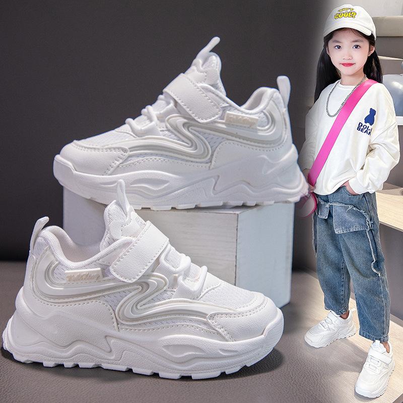 Обувь для девочек Детские кроссовки для бега Мягкая подошва Туристическая обувь