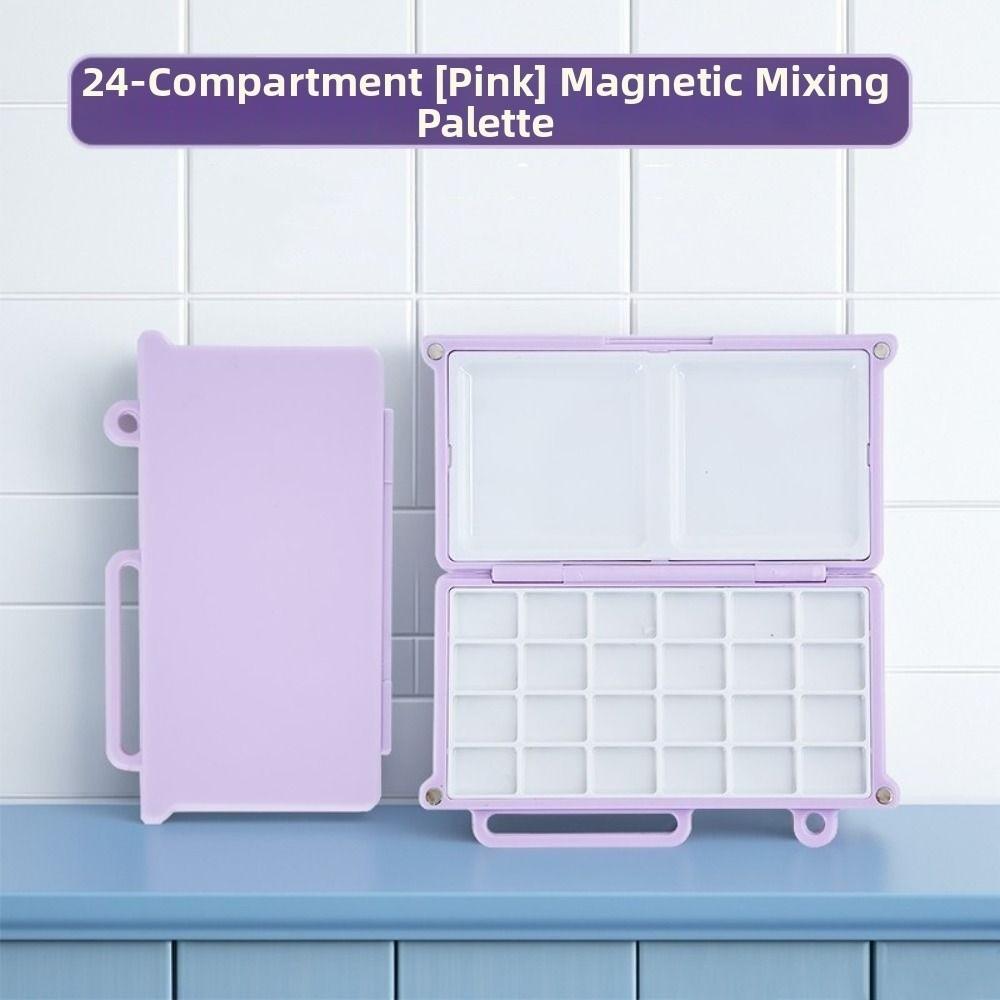 Compact Magnetic Watercolor Paint Box Mini Foldable Empty Paint Palette Professional Portable Travel Painting Tray Student