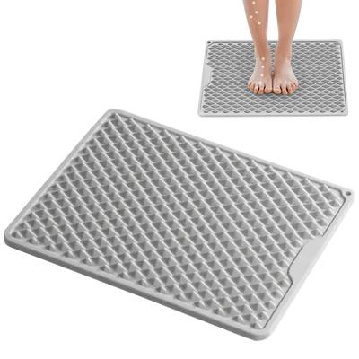 ПЛЕАВИТ Коврик для рефлексологии стоп, Силиконовая резина, Шиацу мат, Шиацу доска, Массажер для ног, Серый