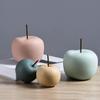 2-piece Ceramic Apple Figurine Home Decor Fruit Centerpiece Colorful Apple Pomme Ornaments Sweet Gift for Wedding
