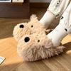 Women Cute Puppy Cotton Slippers 2025 Winter Soft Indoor Warm Slippers Woman Non-Slip Plush Soft Soled Flat Home Cotton Slippers