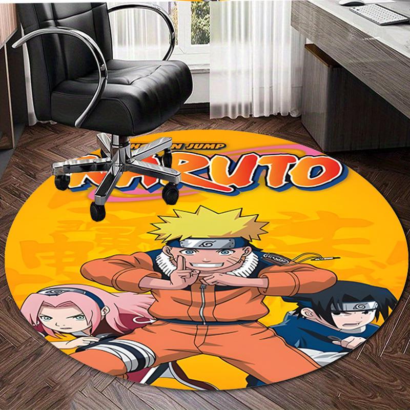 1pc NARUTO Design Printed Area Round Carpet for Bedroom Living Room Home Decor Rugs Mat Non Slip Mat Rug for Bedside
