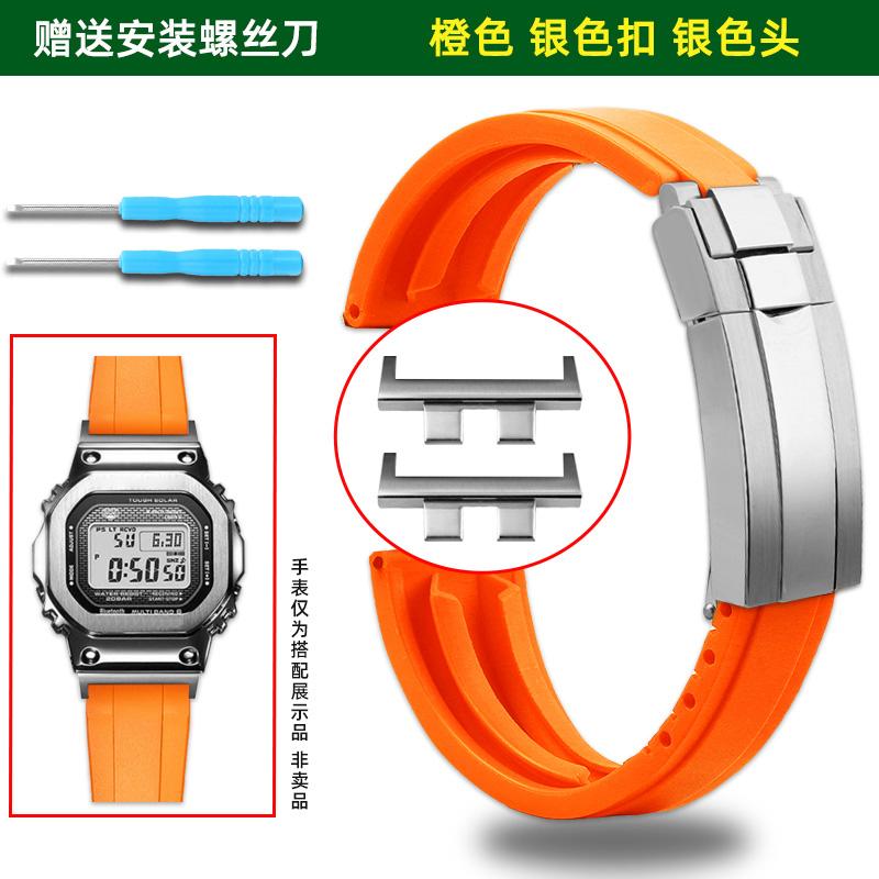 Для Casio G-Shock GM-B2100 B2100 Резиновый ремешок Запасной ремешок для GMW-B5000 Складная застежка Ремешок для часов, Мужские Аксессуары