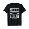 Born To Game Forced Work T Shirt Vintage Washed Stretched Homme Streetwear Soft Versatile Designer Clothes Graphic Casual