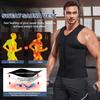 Мужской костюм для сауны, удерживающий тепло, молния, спортивный жилет для тренировок в тренажерном зале, бодибилдинг, майки для тренировок, рубашка с термо-тренером для талии, формирователь тела для похудения