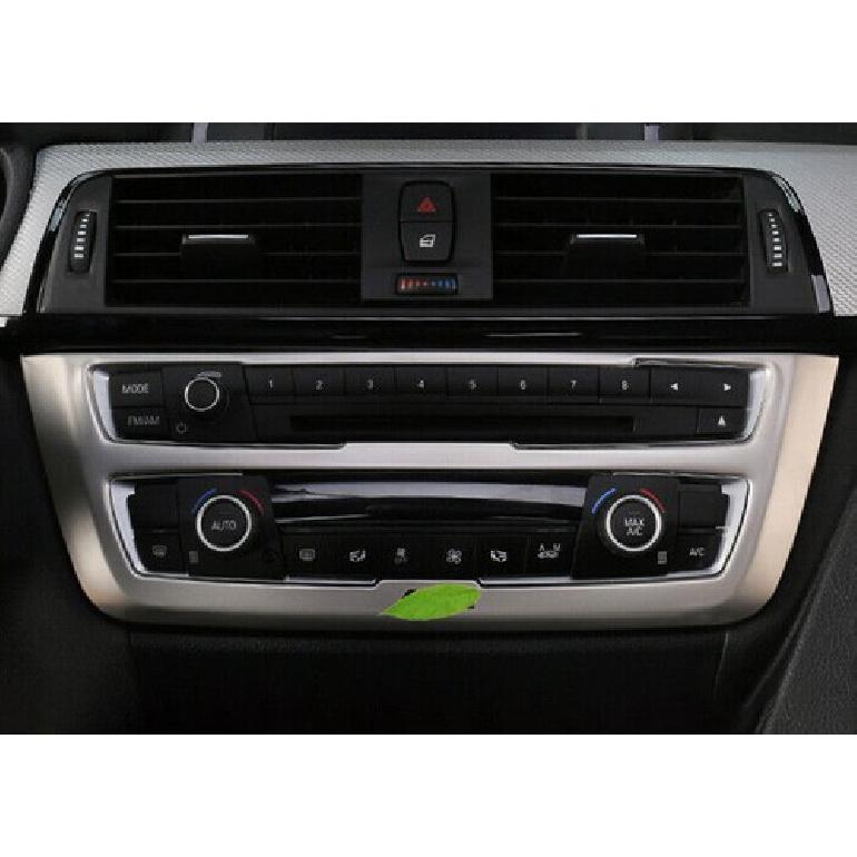 Console AC Button Control Frame Trim For BMW 3 4 Series GT 2013-19 Silver Steel