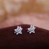 Diamond Five-pointed Star Earrings for Women  Korean Version  Small  Cute  Exquisite and Sweet Earrings  Fashionable and Versatile Earrings