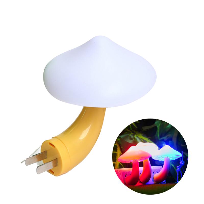 Светодиодные ночные светильники в форме гриба, автоматический датчик, декор для туалета, спальни, настенные светильники, датчик освещения, датчик света для спальни