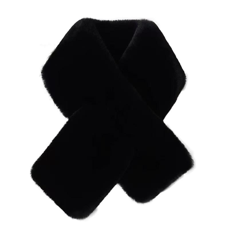 Soft Plush Scarf: Faux Rex Rabbit Fur, Double-Sided, Thick & Warm Winter Neck Warmer