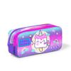 coral high Kids Colorful Batik Unicorn Ice Cream Patterned Two Compartment Pencil Bag 12053