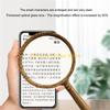 F26C Aspherical Lens 10X Magnifier with Retro Wooden Handle Not Fatigue Magnifying Glass for Detailed Observation Home Decors