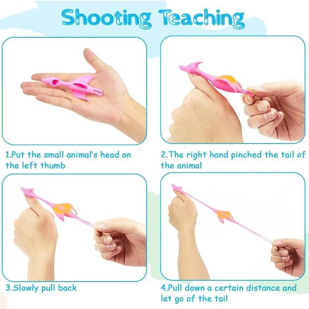 Пальцевая катапульта Игрушка-динозавр Забавные Мини Резиновые Дино Пальцевая Рогатка Игрушки для Рождества Дня рождения Наполнители для подарочных пакетов