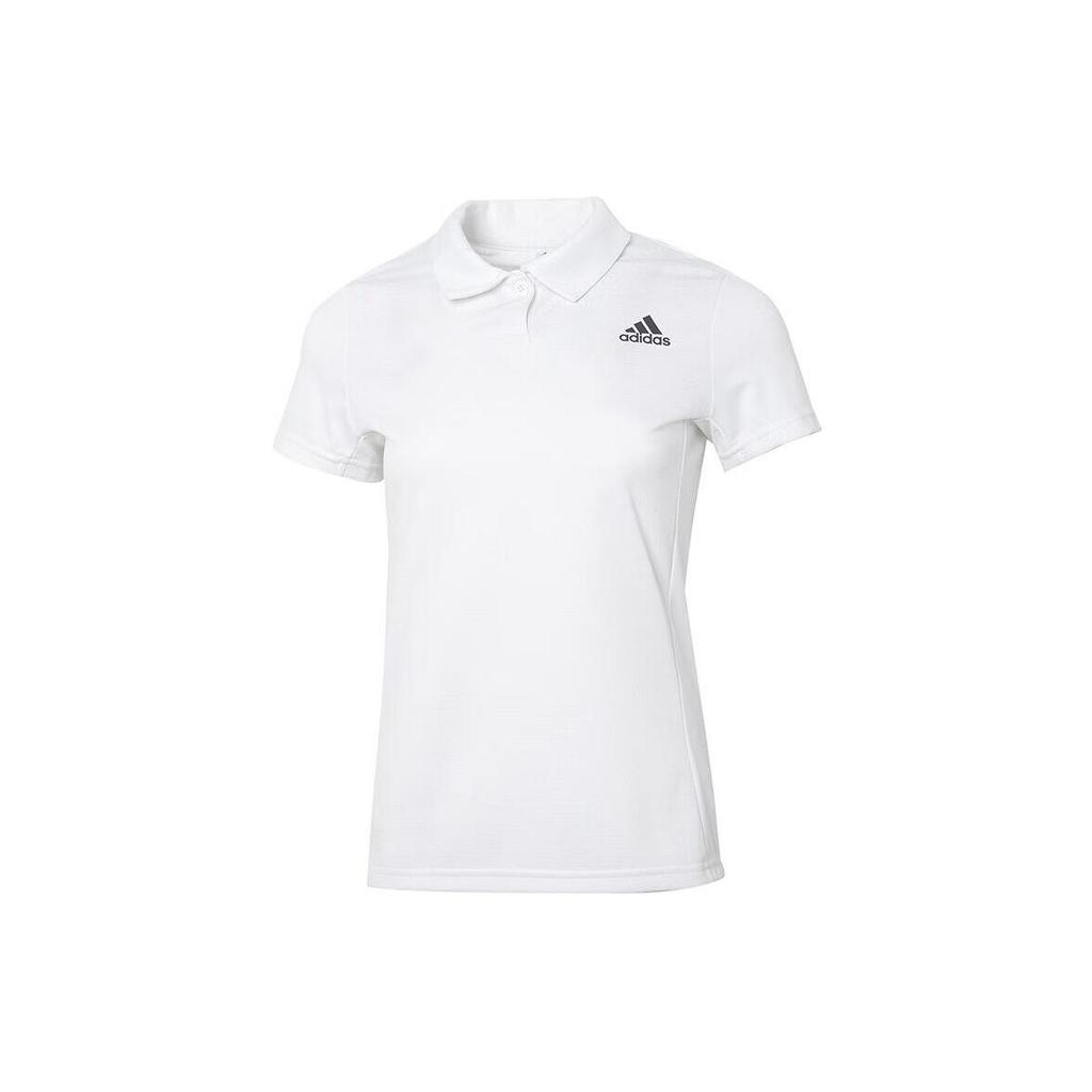 adidas Женские белые рубашки-поло умеренного прямого кроя HC2718