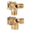 3-Way Unidirectional Check Valve Connect Pipe Brass/Zinc Alloy High Quality Air Compressor Replacement Check Valves Pipe