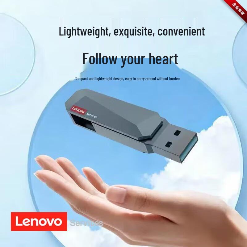 Lenovo E510 USB-накопитель бизнес-класса с двойным интерфейсом USB/Type-C, металлический