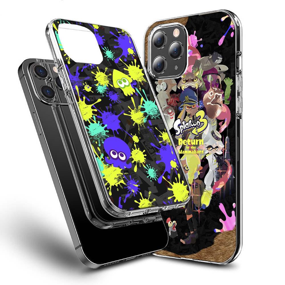 Игровой чехол для телефона S-Splatoons для iPhone 16E 15 Pro 14 Plus 17E 16 17 Pro Max Air 11 12 13 Mini Ударопрочный Capa Милый чехол TPU