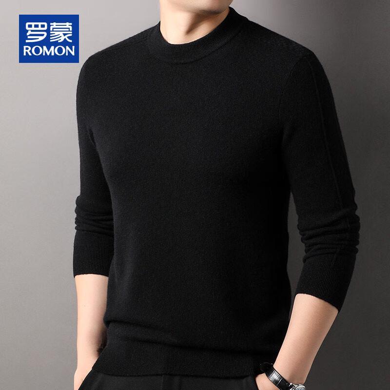 ROMON Мужской пуловер из 100% чистого кашемира с круглым вырезом