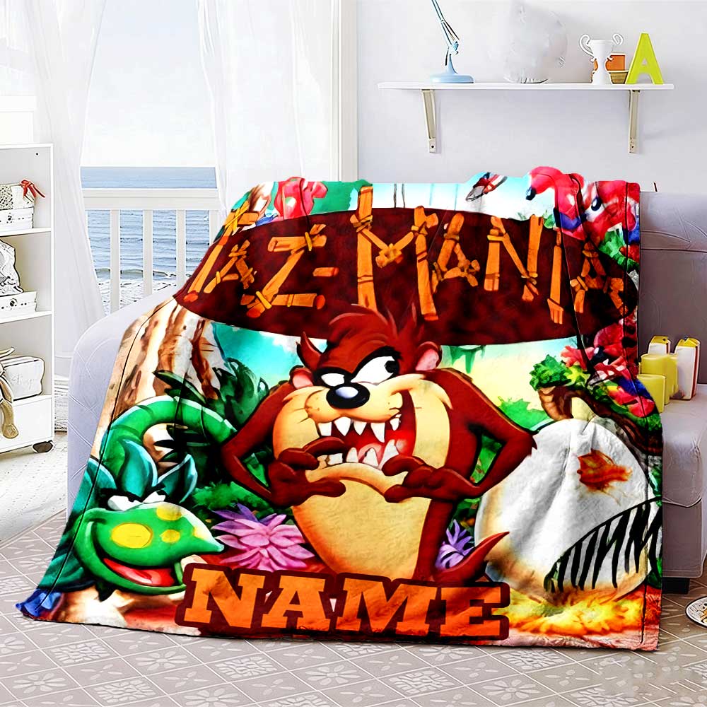 Warner Bros. Movies (3) Customize Your Name Blanket Multi-purpose Customizable Blanket Durable Comfort Throw For Bedding Sofa Livingroom Office