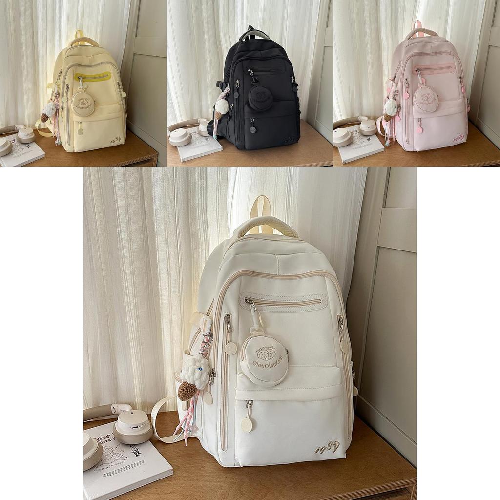 Backpack For Girls Boys Large Capacity Nylon Travel Casual Geometric Pattern With Padded Shoulder Straps For School And Hiking