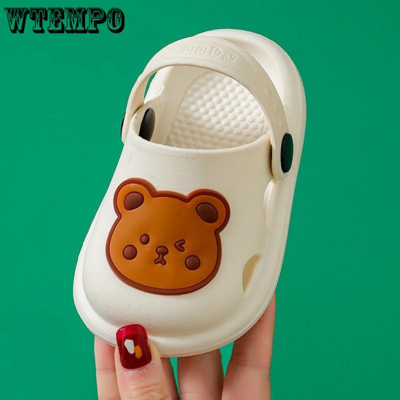 Детские тапочки для мальчиков и девочек, милая нескользящая обувь с клубникой и фруктами, обувь с отверстиями для головы, детские сандалии для маленьких детей