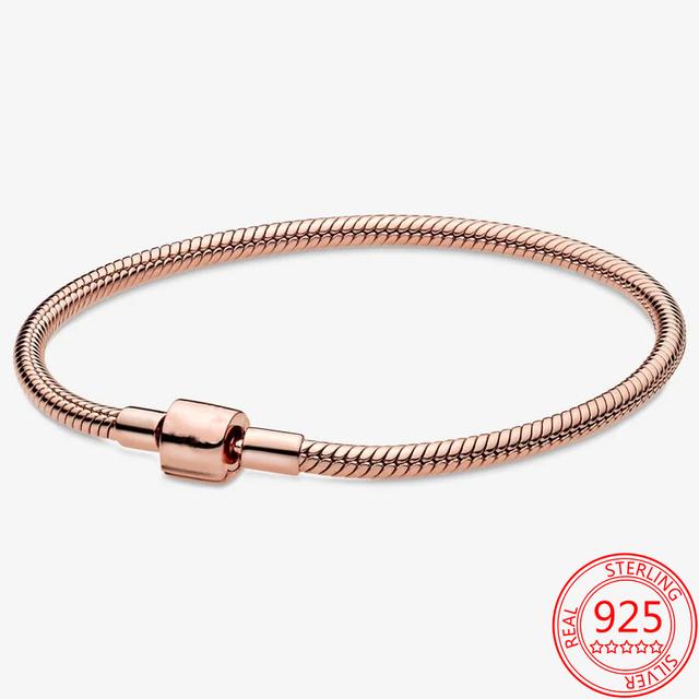 Подлинный браслет Classic Moment из стерлингового серебра S925 пробы со сверкающей круглой застежкой в форме сердца и звездой Pav éBracelet для девушки, ювелирное украшение в подарок