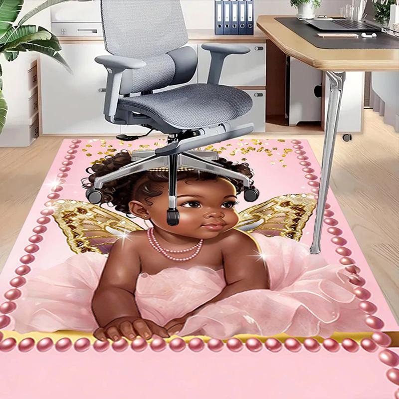 1PC Princess Butterfly Extra Large Non-Slip Floor carpet, Office, family, bedroom, Studio - Large Area RugJ0347