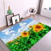 Yellow Sunflower Girl Room Carpet Nordic Cute Floral Rug Bedroom Bedside Mat Decoration Rooms Kitchen Floor Mat Balcony Rug