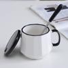 Simple Solid Color Mug Coffee Cup and Plate Two Piece Set Nordic Style Ceramic Water Cup Coffee Cup Milk Cup Breakfast Cup