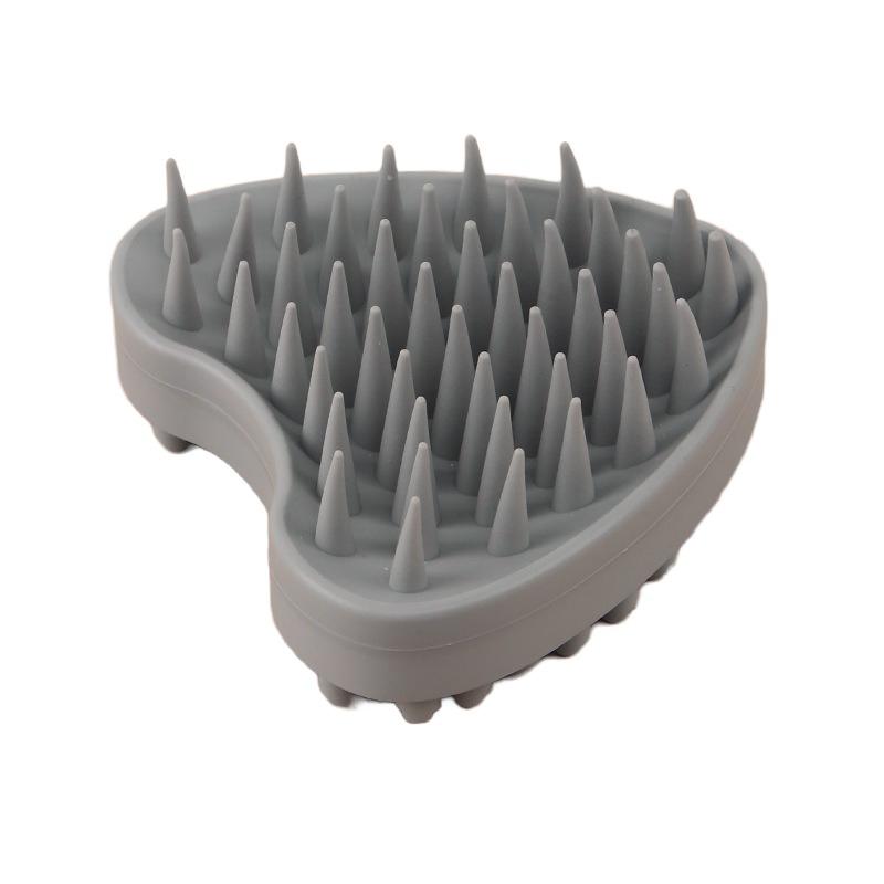 Массажер для кожи головы в форме сердца 3-в-1, силиконовый, мягкая расческа, уход за корнями влажных и сухих волос, очищение кистей для макияжа, шампунь, инструмент для душа