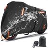 Motorcycle Cover, Large, Heat Resistant, Waterproof, Thick, 420D Oxford Material, Durable, UV Protection, Melt-Proof,