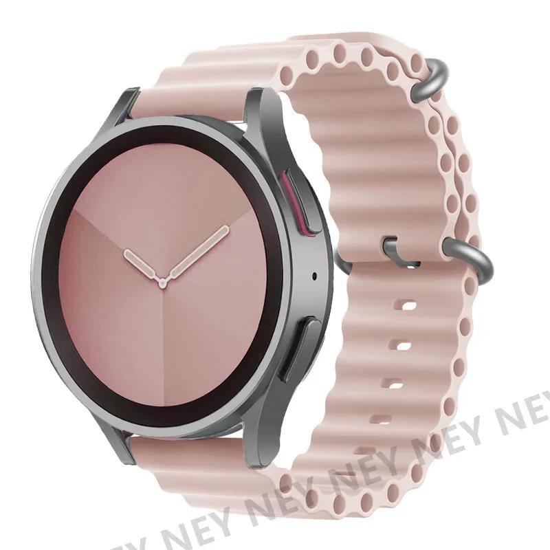 Ocean Silicone Bands For Samsung Galaxy Watch 7/6-4 classic/5-Pro/active 2 22mm 20MM Bracelet Amazfit Huawei GT 4-3 Watch Strap
