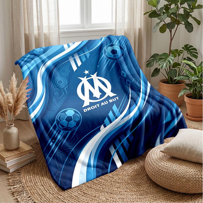 Olympique Lyonnais FC Soft Flannel Fleece Blanket Lightweight Cozy Warm Throw Blanket For Sofa Bed Home Decor