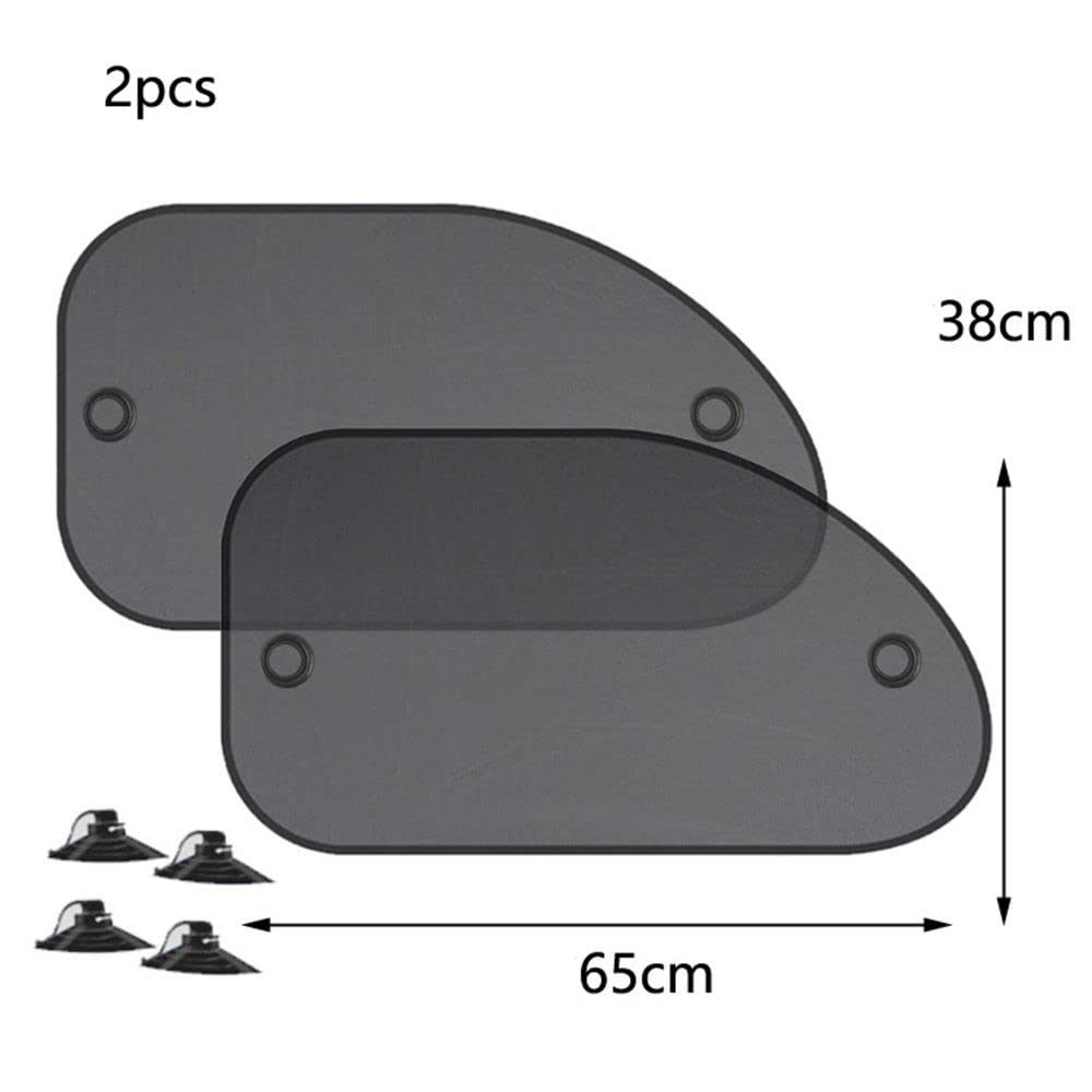 Qicarkey Автомобильный козырек от солнца на боковое и заднее стекло с присосками, сетка