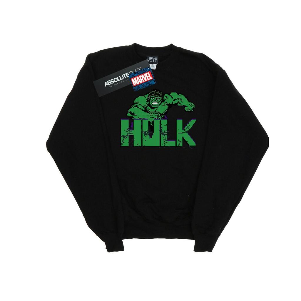 Marvel Mens Hulk Pixelated Sweatshirt